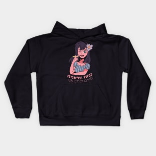 Just a Girl who Loves Anime and Sketching Kids Hoodie